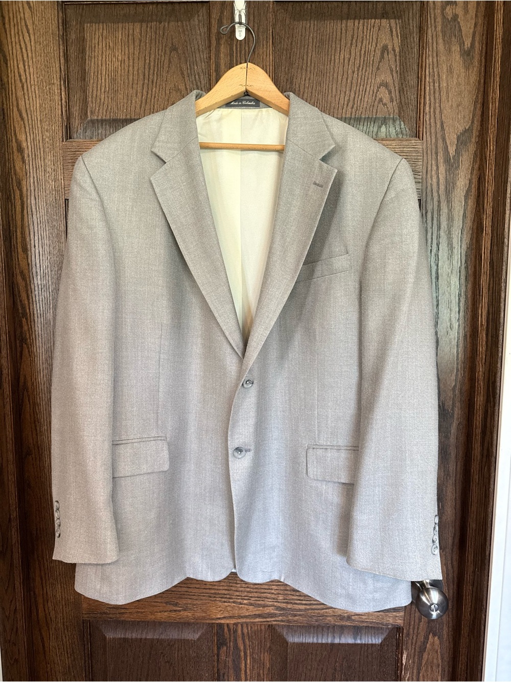 Vintage Gray Oscar de la Renta Wool/Silk Blazer 48R Sport Coat Suit Jacket